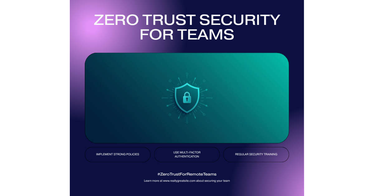 Zero trust security architecture for remote work teams